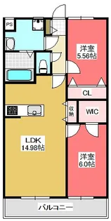 大谷場アパート【2階】の間取り