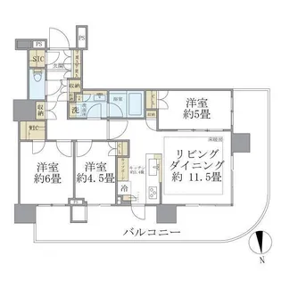 HARUMI FLAG PARK VILLAGE T棟【12階】の間取り