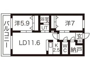 プレアデス参番館【5階】の間取り