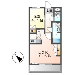エクセレントビレッジ【1階】の間取り