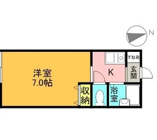 コーポM&I 2号棟【1階】の間取り