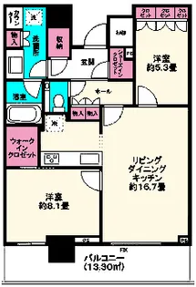 ザ・タワー横浜北仲【5階】の間取り