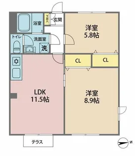 東京都町田市相原町【アパート】の間取り