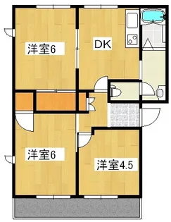 クレセント八幡【1階】の間取り