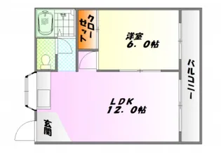 広島県広島市西区古江西町【マンション】の間取り