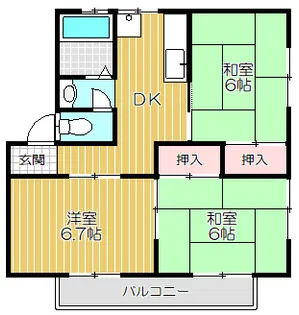 メゾン波崎【1階】の間取り