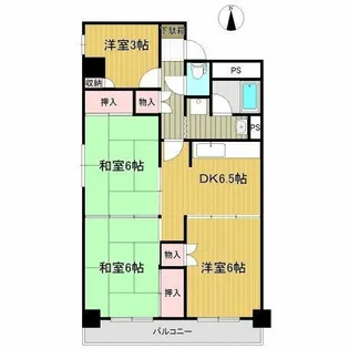 パークハイツ東口【8階】の間取り