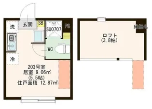 ブライト弥生【2階】の間取り