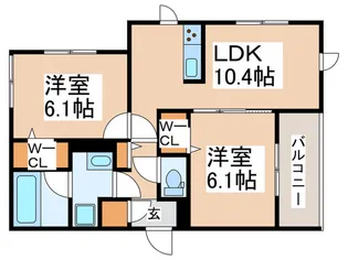 メゾンクレール【3階】の間取り
