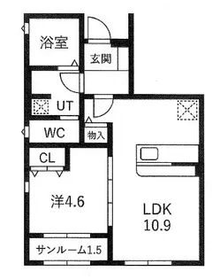 シティハイツ2【1階】の間取り