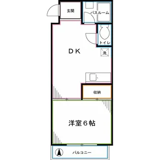 中建国分寺コーポ【2階】の間取り