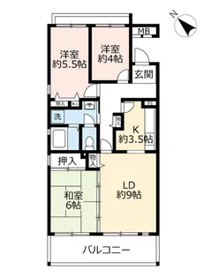 URアーバンラフレ星ヶ丘【2階】の間取り