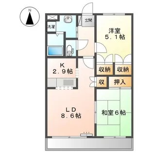ファミリーパレス1番館【1階】の間取り