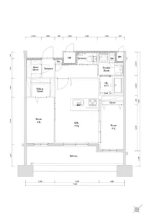 エンクレスト博多駅南GRACE【11階】の間取り