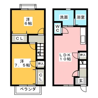 オーシャンブリーズ【2階】の間取り