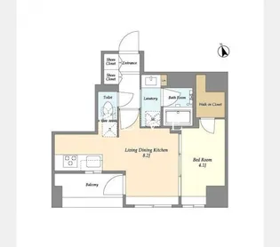 MODIER GINZA EAST【7階】の間取り