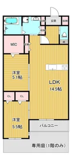 カスカード新田α【2階】の間取り
