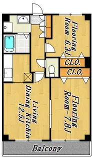 グロリア参番館【7階】の間取り