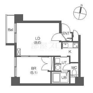 レジディア桑園【2階】の間取り