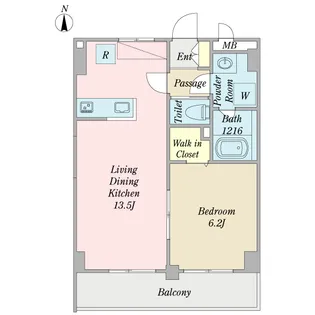 リーフポイント【1階】の間取り