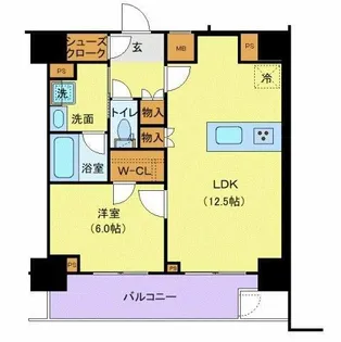 ジェノヴィア新宿中落合スカイガーデン【1階】の間取り