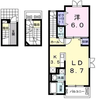 テリア【3階】の間取り