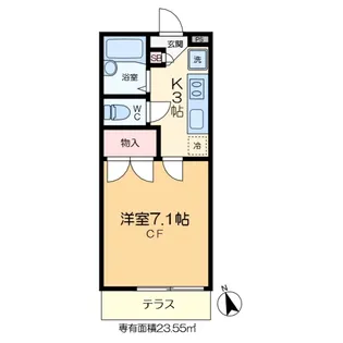 プティ リヴィエール【1階】の間取り