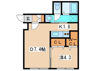 グランメ-ル本郷通【1階】の間取り