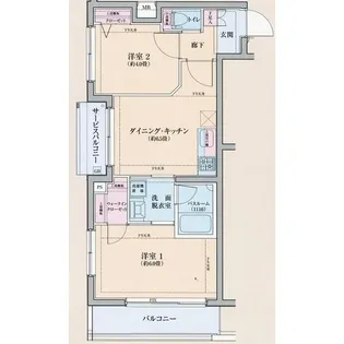 ロアール西馬込【2階】の間取り