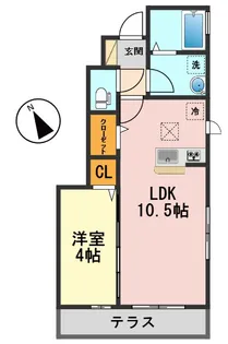 ネブラスカ【1階】の間取り