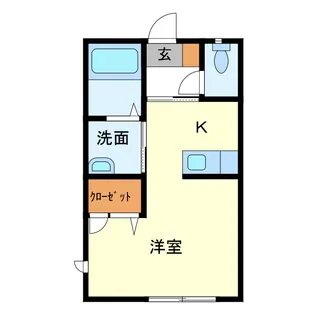 バリーハイツ田島D【1階】の間取り