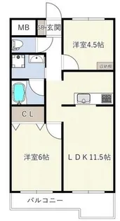 INOVE日野台【5階】の間取り