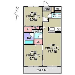 Garden Villa【1階】の間取り