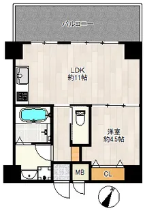 パティオ京橋【7階】の間取り