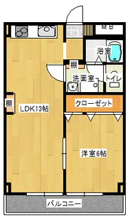 グリーンアベニュー【3階】の間取り