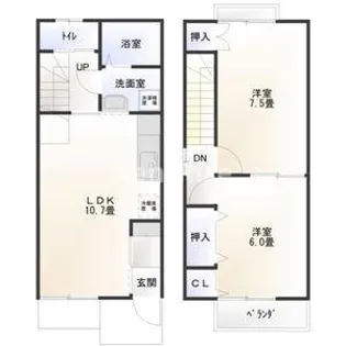 プラッサムコート宮後Bの間取り