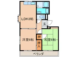 ハイム宮崎【4階】の間取り