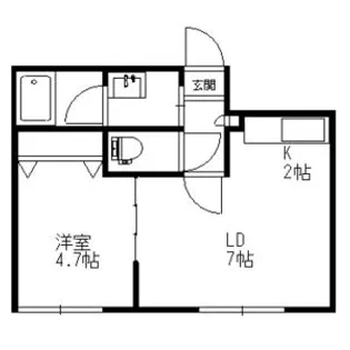 ベルクレール琴似II【5階】の間取り