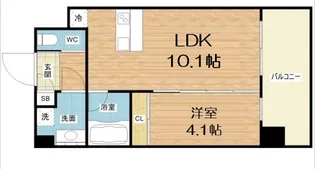 プレジオ弁天町【9階】の間取り