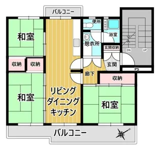 小室ハイランドC街区7号棟【2階】の間取り