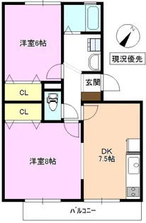 シャンボール新井 A【2階】の間取り