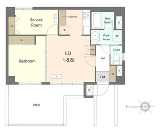 インフィニティ下北沢【1階】の間取り