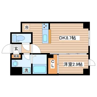 グリチネ石名坂【3階】の間取り