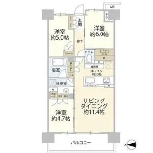 パークホームズ板橋蓮根二番街【7階】の間取り