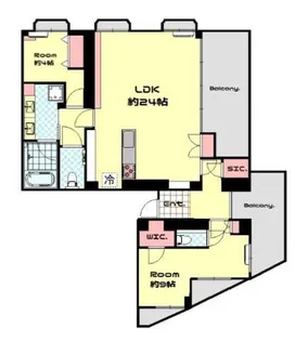 カルム赤坂【5階】の間取り