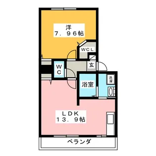 エクセラン B棟【1階】の間取り