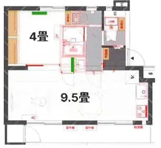 座間ホシノタニ団地1号棟【4階】の間取り