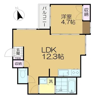 グリシーナ羽根木【2階】の間取り