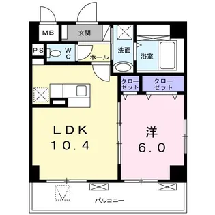 緑が丘DKB【2階】の間取り