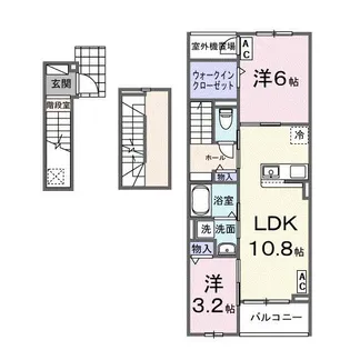 ソルジエンテ【3階】の間取り